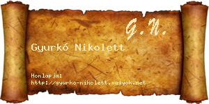 Gyurkó Nikolett névjegykártya